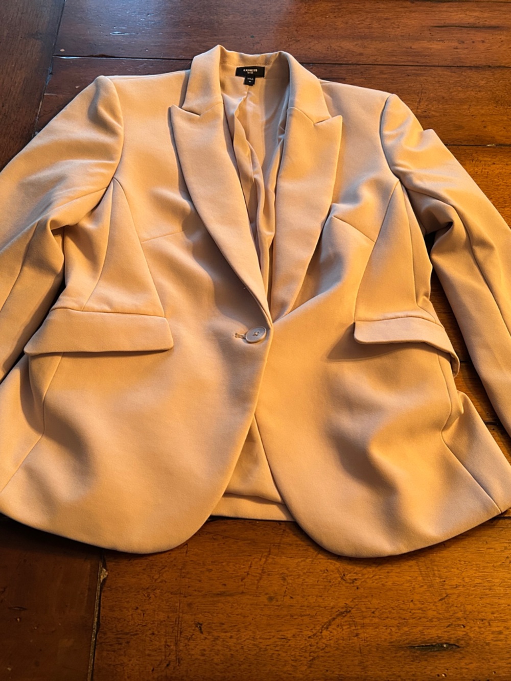 Express Light Blush Single-Button Women's Blazer